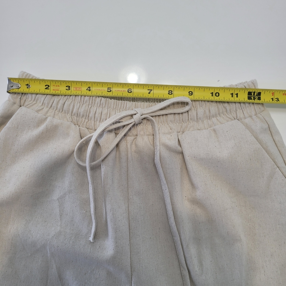 Commense Cream Wide Leg Linen-Blend Pants - Picture 9 of 12